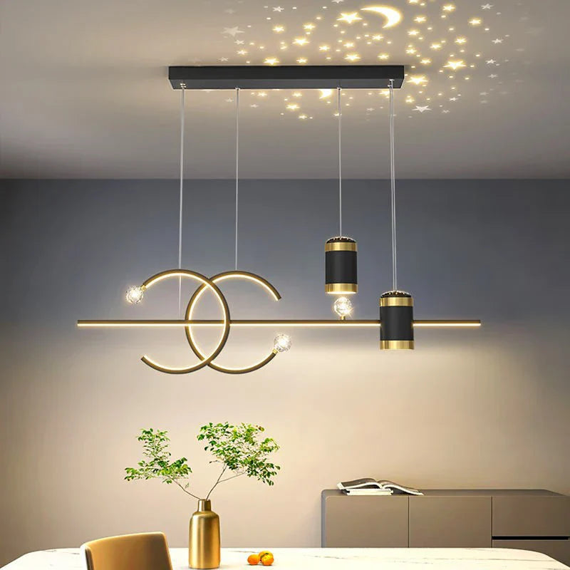 LED Pendant Chandelier by Axyaa: Modern Dining Room Hanging Light