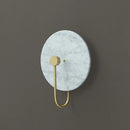 Axyaa Scandinavian Minimalist Black White Wall Lamp - Retro Green Marble Bedside LED