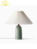 Axyaa Ceramic Table Lamp LED E27 Minimalist Nordic Design for Romantic Bedroom Ambiance