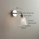 Axyaa Clear Glass Silver LED Bathroom Mirror Wall Light Fixture