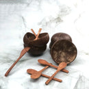Axya Coconut Wooden Kitchenware Set: Bowl, Spoon, Salad, Noodle, Pasta, Dessert, Mousse