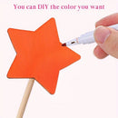 Wooden Star Wands DIY Princess Craft Sticks Kit by Axyaa for Kids' Creative Graffiti Parties
