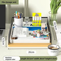 Axyaa Vintage Wood & Metal Letter Tray - Desk Organizer Paper Tray for Office