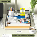 Axyaa Vintage Wood & Metal Letter Tray - Desk Organizer Paper Tray for Office