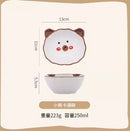 Axyaa Cute Cartoon Ceramic Dessert Yogurt Bowl for Kids or Adults