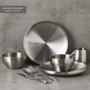 Axya Matte Stainless Steel Cutlery Set - High Grade Western Style Utensils
