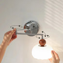 Axyaa Pumpkin Rocker Arm Wall Lamp French Vintage Retro Cream Style Children's Room