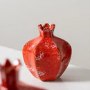 Axyaa Red Pomegranate Ceramic Vase for Home Decor and Flower Arrangements