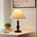 Axyaa Floral Fabric Garden Style Wood Table Lamp - Ceramic Retro Decorative Light