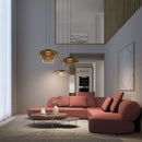 Axyaa Minimalist Glass Chandelier LED Pendant Lights for Modern Home Décor