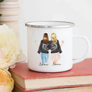 Axyaa Best Friend Cartoon Girls Custom Name Coffee Mug