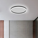 Axyaa LED Circle Ceiling Light: Modern Black Gold Chandelier for Living Room, Bedroom, Kitchen