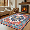 Axyaa Floral Print Area Rug for Bright, Luxurious Living Room & Bedroom Décor