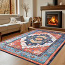 Axyaa Floral Print Area Rug for Bright, Luxurious Living Room & Bedroom Décor
