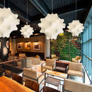 Axyaa Zeppelin Silk Pendant Light: Designer Unique Wabi Sabi Lamp for Living Room or Bedroom
