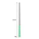 Axyaa Stainless Steel & Wooden Chopsticks Set for Dining