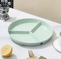 Axyaa Wheat Straw 3-Grid Meal Plate with Vegetable Plate - Breakfast, Salad, Snack Plate