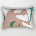 Axyaa Geometric Leaf Plant Print Pillowcase - Modern Nordic Sofa Cushion Cover