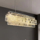 Axyaa Crystal LED Chandelier Ceiling Light - Modern Living Room Pendant Lamp