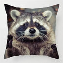 Axyaa Raccoon Wildlife Print Pillowcase for Home Bed Chair Decor