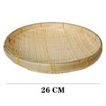 Axyaa Handmade Bamboo Sieve Raft Dustpan Bread Basket Storage Organizer