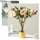 Axyaa Honeycomb Glass Vase: Decorative Hydroponics Flower Pot for Artificial Floral Arrangements