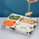 Stainless Steel Kitchen Storage Tray by Axyaa: Organize Dishes & Utensils for School or Company
