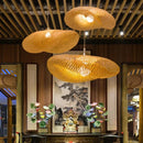 Axyaa Bamboo Wave Chandelier: Hand-woven Nordic Design Pendant Light