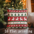 Axyaa Christmas Deer & Santa Pillow Covers for Sofa Bedroom Car