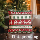 Axyaa Christmas Deer & Santa Pillow Covers for Sofa Bedroom Car