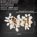 Axyaa Grapes Bunch Glass Chandelier for Dining Living Room Hall Hotel Restaurant