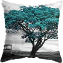 Axyaa Moonlit Waterfall Mountain Landscape Pillow Covers