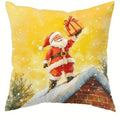 Axyaa Festive Scenes Christmas Pillow Covers for Sofa Bedroom Car
