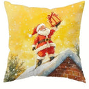 Axyaa Festive Scenes Christmas Pillow Covers for Sofa Bedroom Car