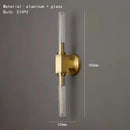 Axyaa LED Wall Lamp Modern Clear Glass Gold Dining Room Sconce