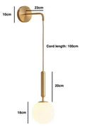 Axyaa 4W LED Wall Lamp Sconce with Knob Switch for Bedroom & Living Room Lighting