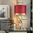 Axyaa Red Vintage LED Table Lamp for Home Living Room Bedroom