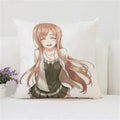 Axyaa Anime Peach Pillow Cover for Sofa Car Decoration, Polyester Cushion Case