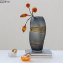 Axyaa Frosted Glass Vase Creative Hydroponics Plant Pot Room Decor
