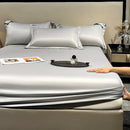 Axyaa Washed Silk Fitted Sheet Set - High-Quality Silky Bed Sheet