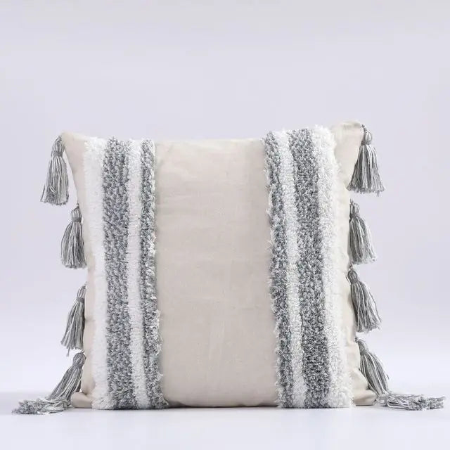 Axyaa Boho Tassel Cushion Cover - Nordic Style Modern Home Decor