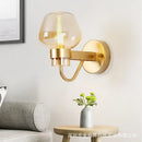 Axyaa Retro Glass Wall Lamp: Nordic Simple & Exquisite Decor for Restaurant, Bedroom