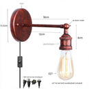 Axyaa LED Wall Lights for Bathroom Mirror Stair Bar Living Room Industrial Vintage