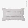 Axyaa Nordic Light Luxury Off-White Leather Stitching Cushion Pillow