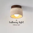 Axyaa Yellow Travertine LED Ceiling Lamp for Elegant Indoor Spaces