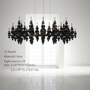 Axyaa Luxury Metal Chandelier Pendant Lamp, Modern Art Deco Ceiling Light Fixture