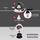 Axyaa Recessed LED Downlight Mounting Bracket for GU10 MR16 Spot Lighting