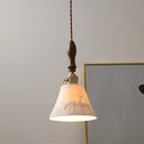 Axyaa Ceramic LED Pendant Light: Modern Hanging Lamp for Home Decor