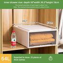 Axyaa Brown Drawer Storage Organizer Boxes for Clothes, Toys, and Shoes