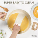 Axyaa Non-stick Soup Pot with Induction Cooking and Double-battery Wood Handle